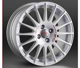 OZ Superturismo WRC 6.5x15 4x108 ET25 Bílá - Race white, červené nápisy